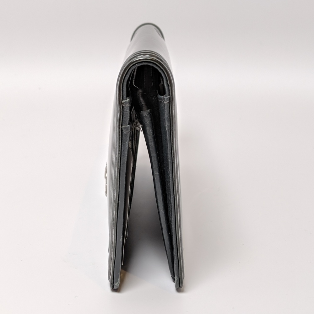SOLD Chanel Grey Boy Bi-fold Patent Leather Wallet - Picture 5 of 8